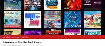 International Brazilian Zouk Events, 5.7K members. The flagship events board.