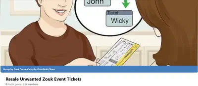 Resale Unwanted Zouk Event Tickets, 1.1K members. So nobody loses out on a ticket.