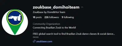 ZoukBase on Instagram, 226 followers.