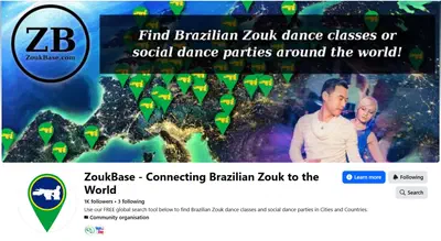 ZoukBase, connecting Brazilian Zouk to the world, 1K followers.