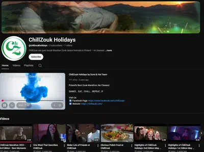 The ChillZouk Holidays YouTube channel. Dance, eat, chill, repeat.
